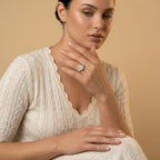 Gold Radiant Leaf Cluster Ring