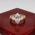 Gold Marquise Crown Trio Ring
