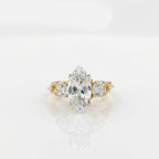 Gold Marquise Crown Trio Ring
