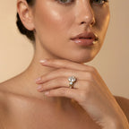 Gold Oval Trio Twist Ring