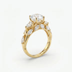 Gold Pear Cluster Bloom Ring