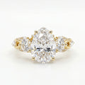 Gold Pear Cluster Bloom Ring