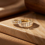 Gold Baguette Open Wrap Ring
