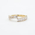 Gold Baguette Open Wrap Ring