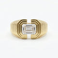 Gold Emerald Frame Ring