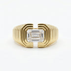 Gold Emerald Frame Ring
