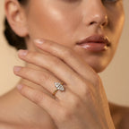 Gold Elongated Marquise Solitaire Ring