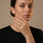 Gold Elongated Marquise Solitaire Ring