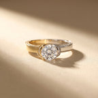Two Tone Embrace Solitaire Ring