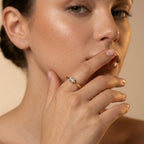 Gold Triple Row Accent Ring