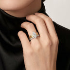 Gold Marquise Duo Ring Set