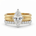 Gold Marquise Duo Ring Set