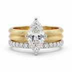 Gold Marquise Duo Ring Set