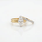 Gold Marquise Duo Ring Set
