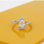 Gold Oval Twist Wrap Ring
