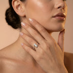 Gold Oval Twist Wrap Ring