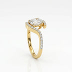 Gold Oval Twist Wrap Ring