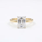 Gold Emerald Prism Ring