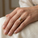 Gold Emerald Prism Ring