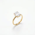 Gold Emerald Prism Ring