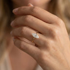 Marquise Solitaire 18KT Gold Plated Ring