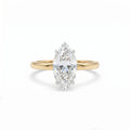 Marquise Solitaire 18KT Gold Plated Ring