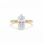 Marquise Solitaire 18KT Gold Plated Ring