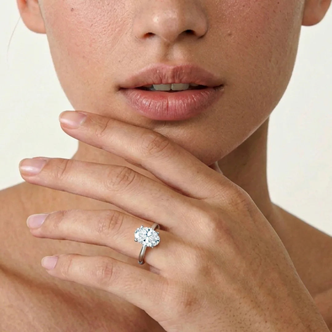 Classic Solitaire Adjustable Ring