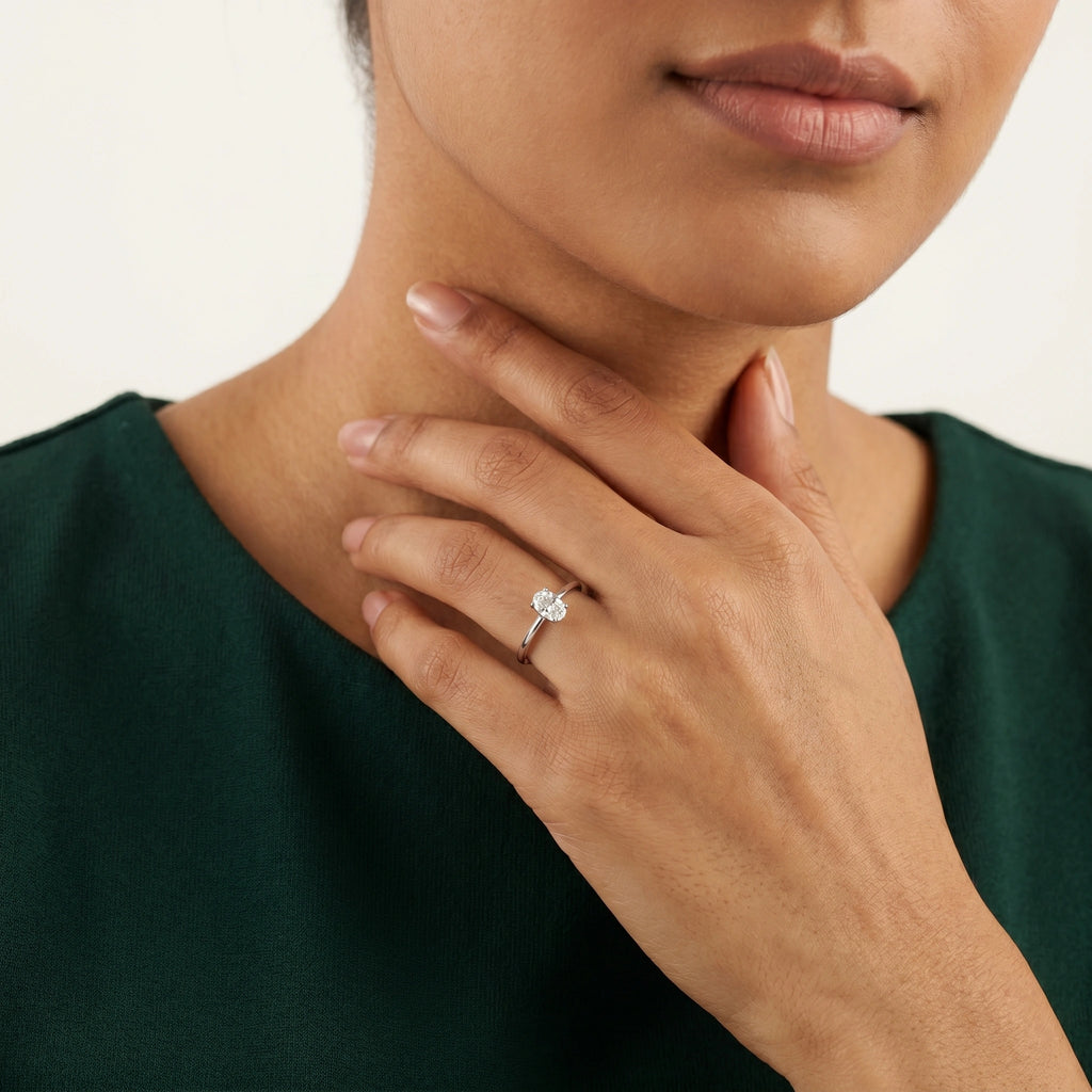 Classic Solitaire Adjustable Ring