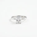 Silver Radiant Solitaire Ring