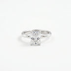 Silver Radiant Solitaire Ring