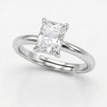 Silver Radiant Solitaire Ring