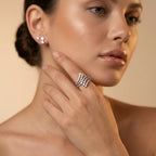 Silver Multi Row Wave Ring