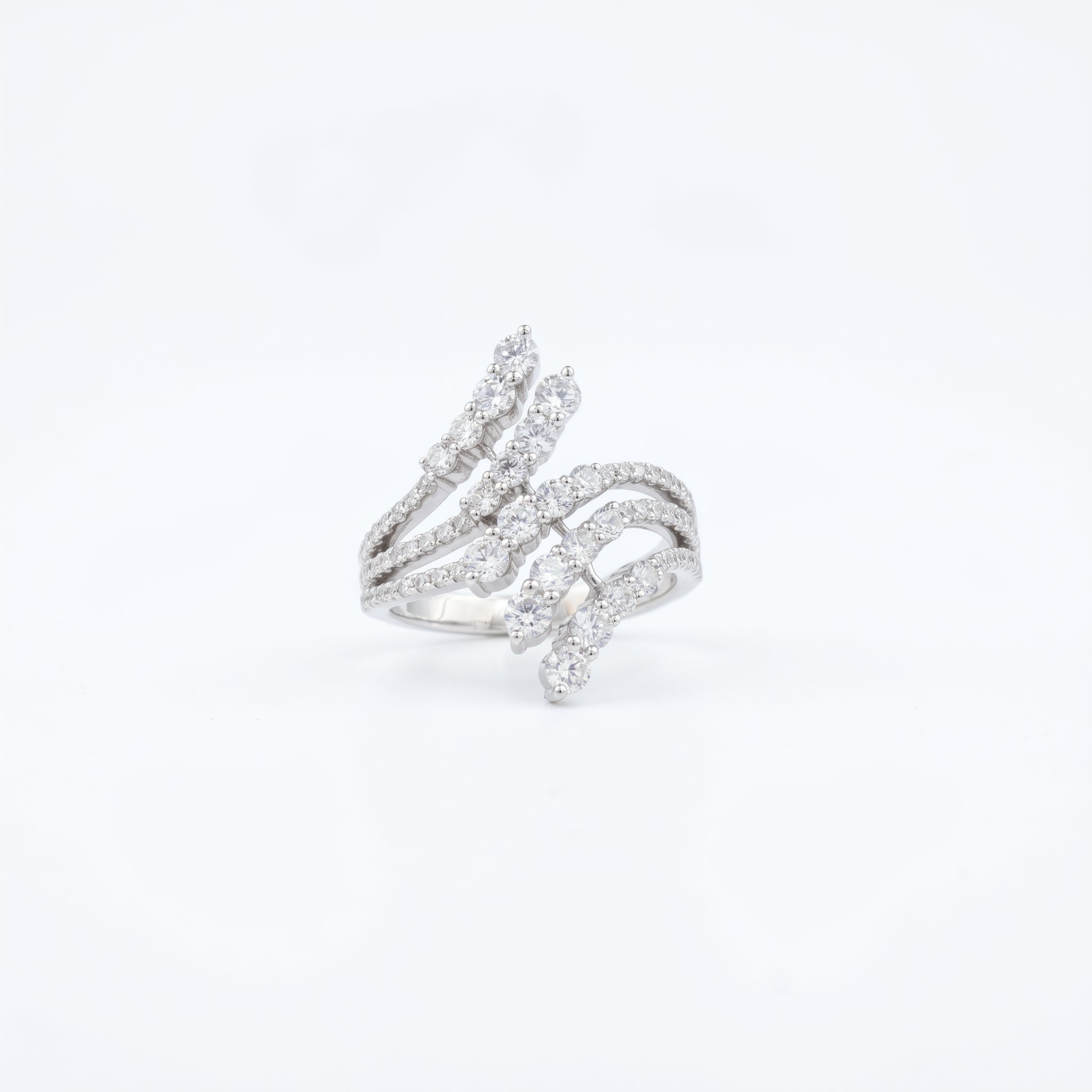 Silver Multi Row Wave Ring