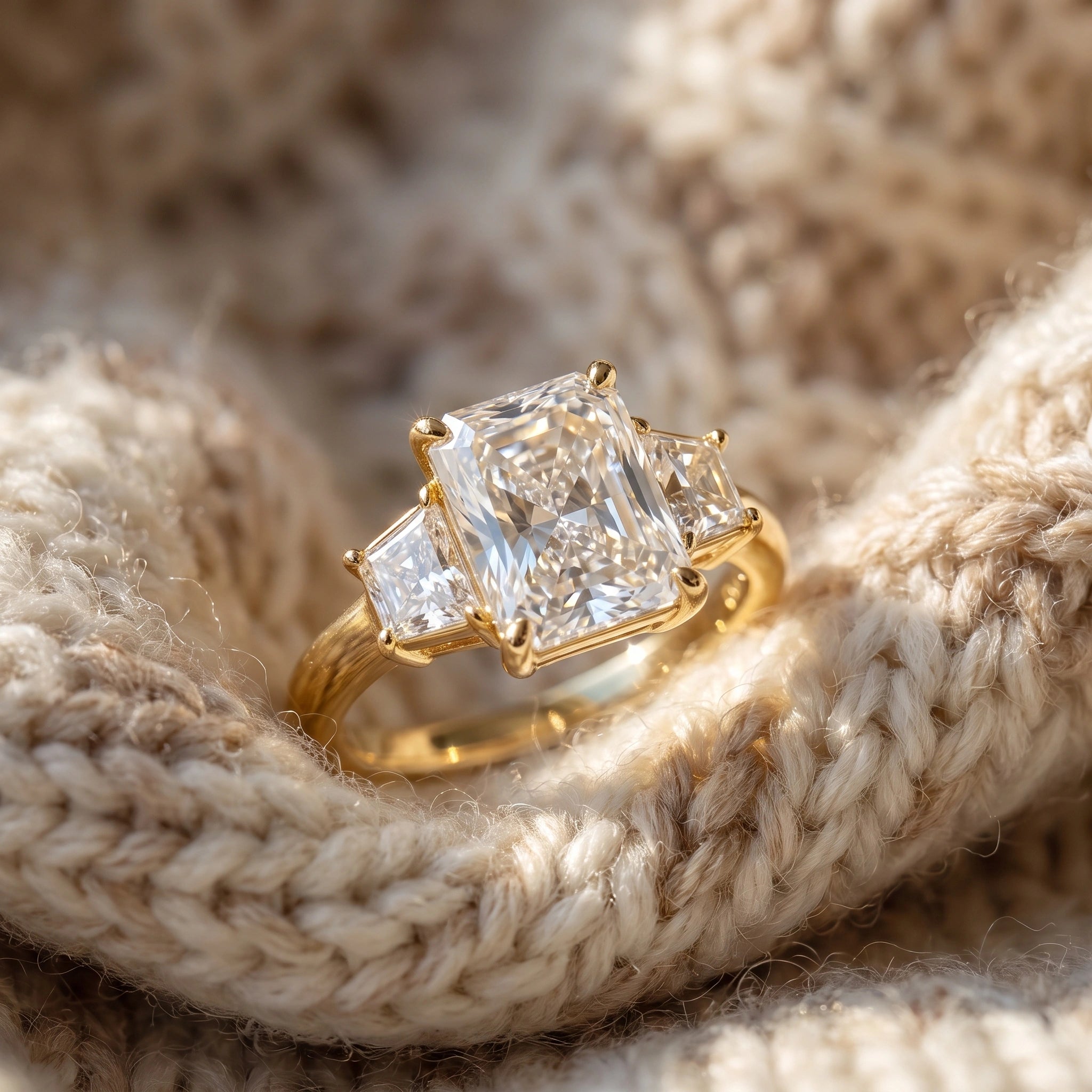 Gold Trilogy Cushion Ring