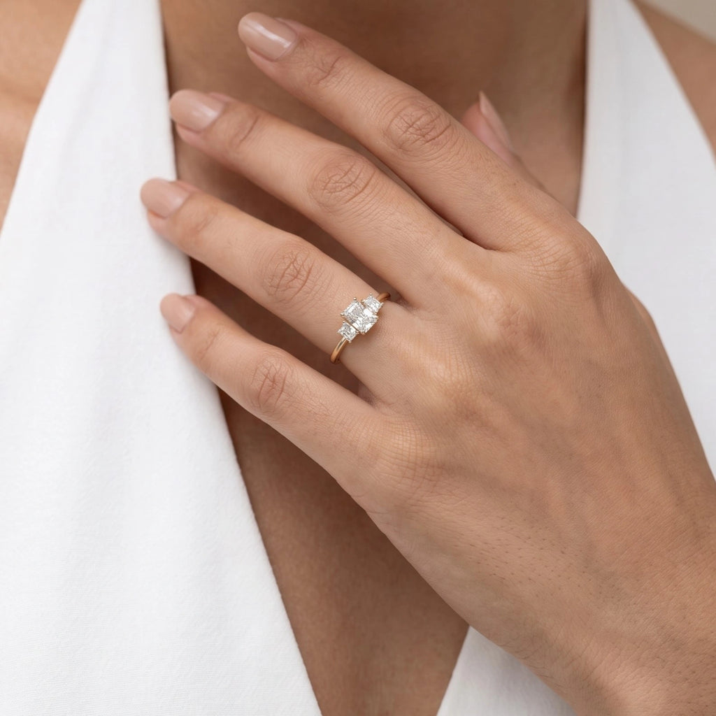 Gold Trilogy Cushion Ring