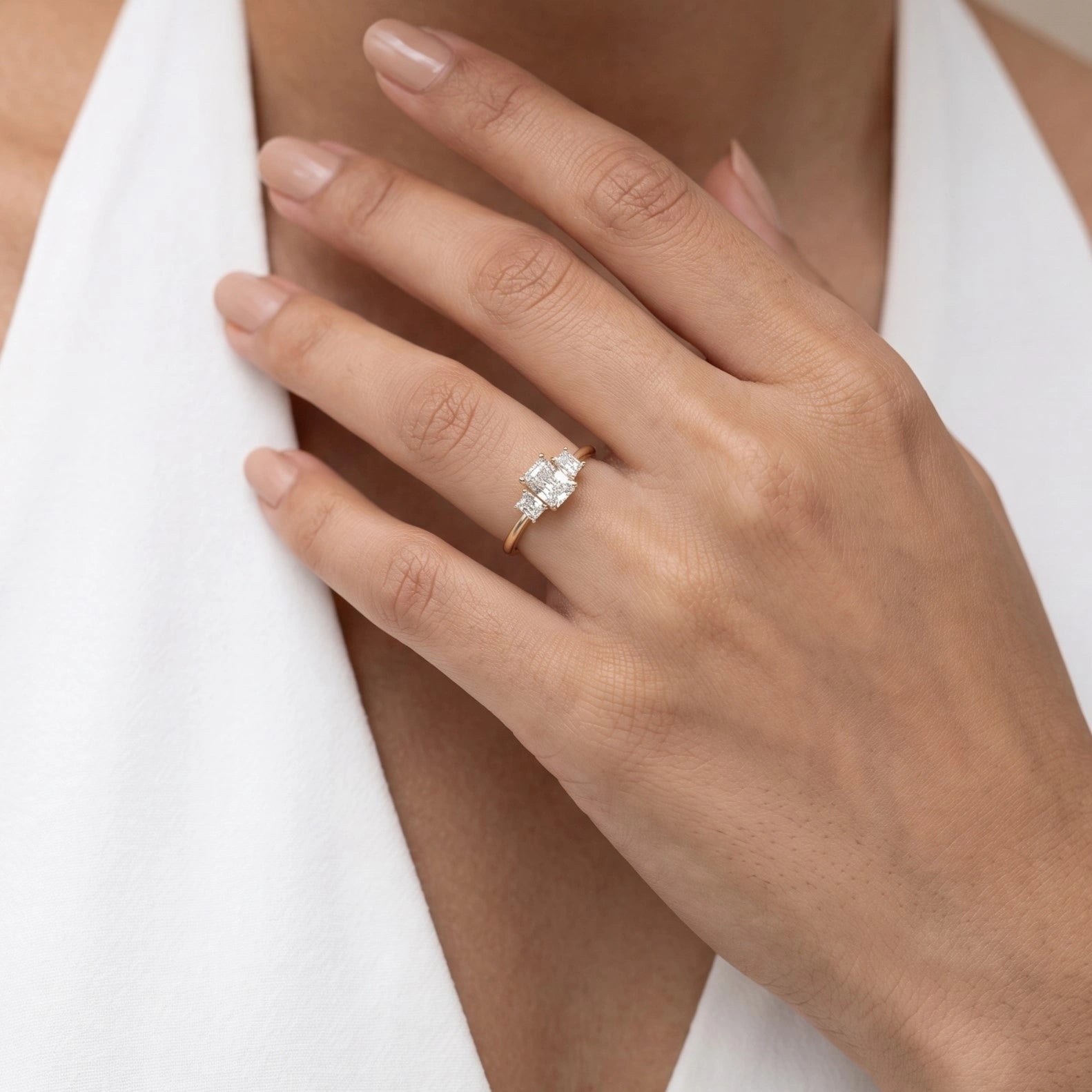 Gold Trilogy Cushion Ring