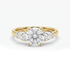 Gold Trinity Stone Ring