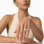Gold Pear Emerald Toi Ring