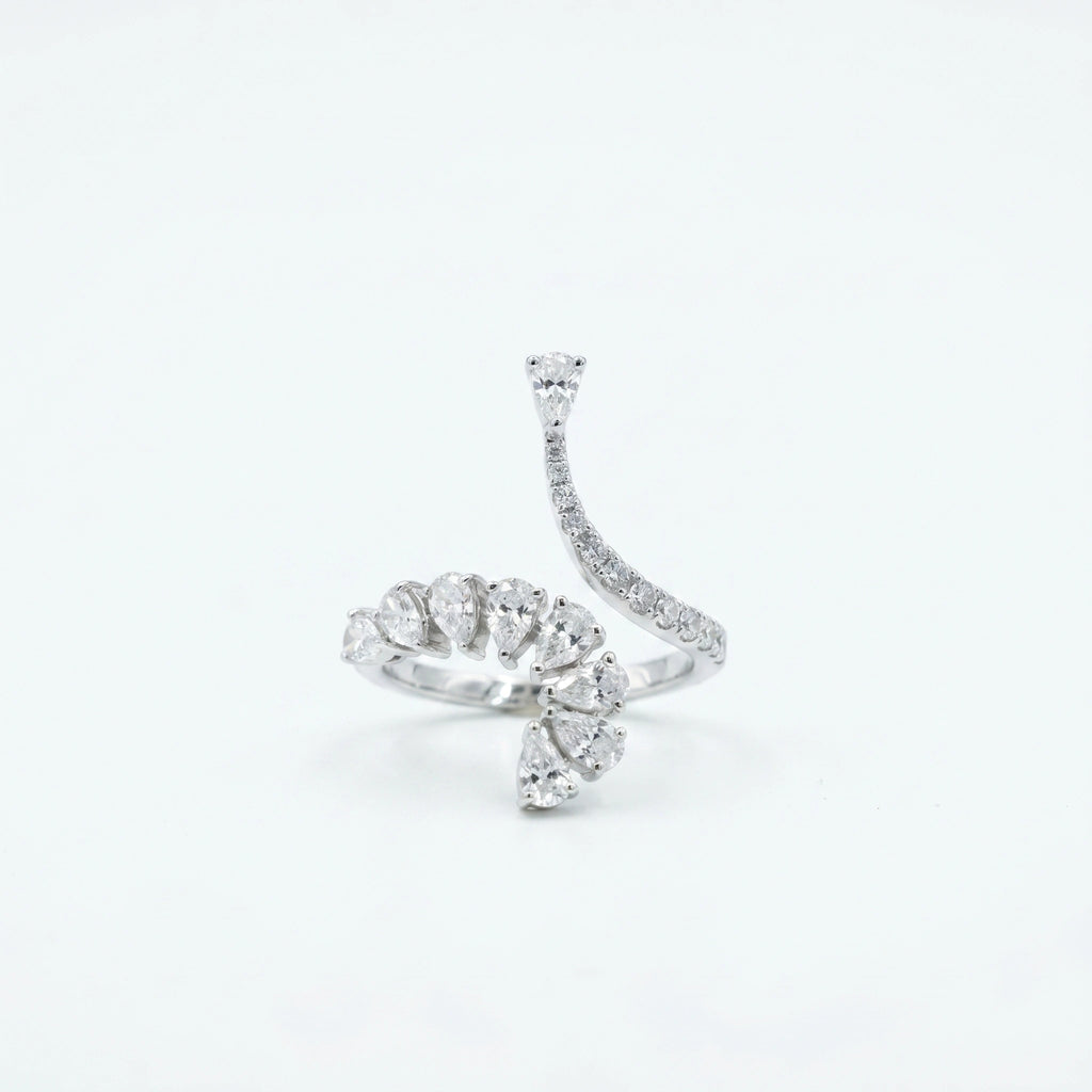 Silver Dewdrop Wrap Ring