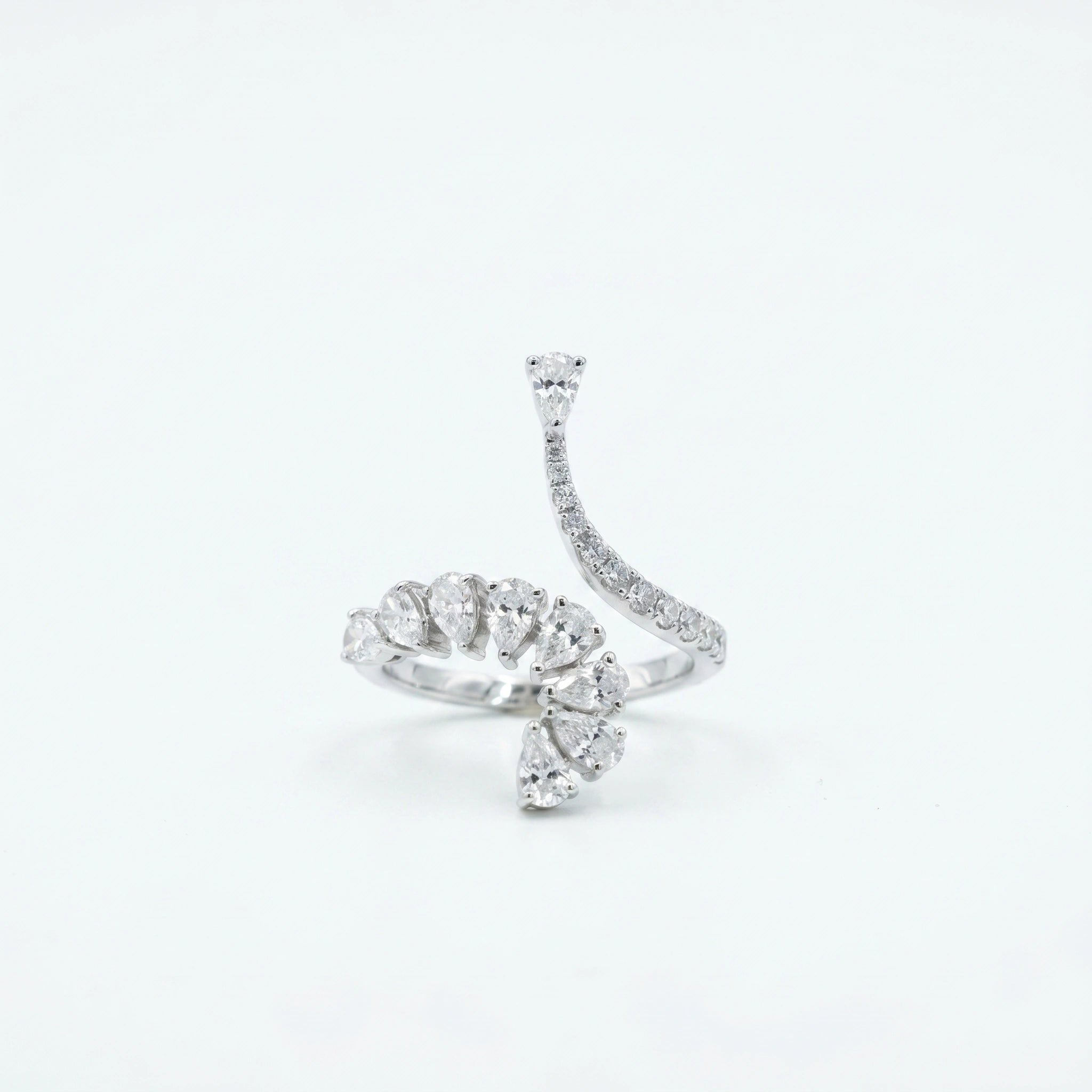 Silver Dewdrop Wrap Ring
