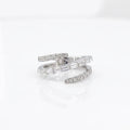 Silver Triple Wrap Baguette Coil Ring