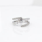 Silver Triple Wrap Baguette Coil Ring