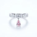 Silver Pear Drop Eternity Ring