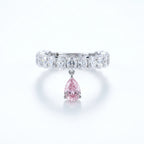 Silver Pear Drop Eternity Ring