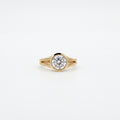 Gold Bezel Twist Solitaire Ring