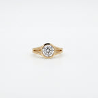 Gold Bezel Twist Solitaire Ring