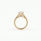 Gold Bezel Twist Solitaire Ring