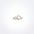 Gold Heart Duo Ring