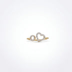 Gold Heart Duo Ring